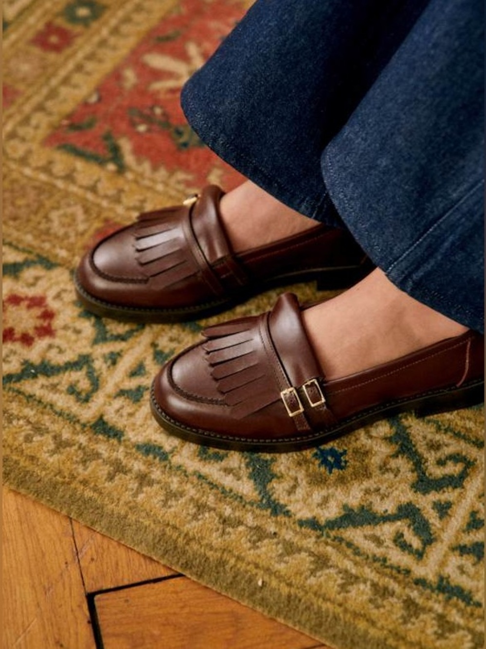 Sézane Joey Loafers in Glossy Chocolate FR 39 / US 8 - Picture 9 of 10
